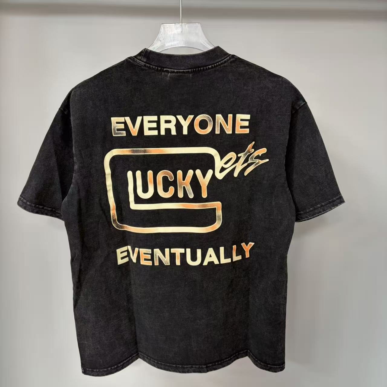 TRIPLE SEVENS Lucky Eventually Washed Graphic T-Shirt — back