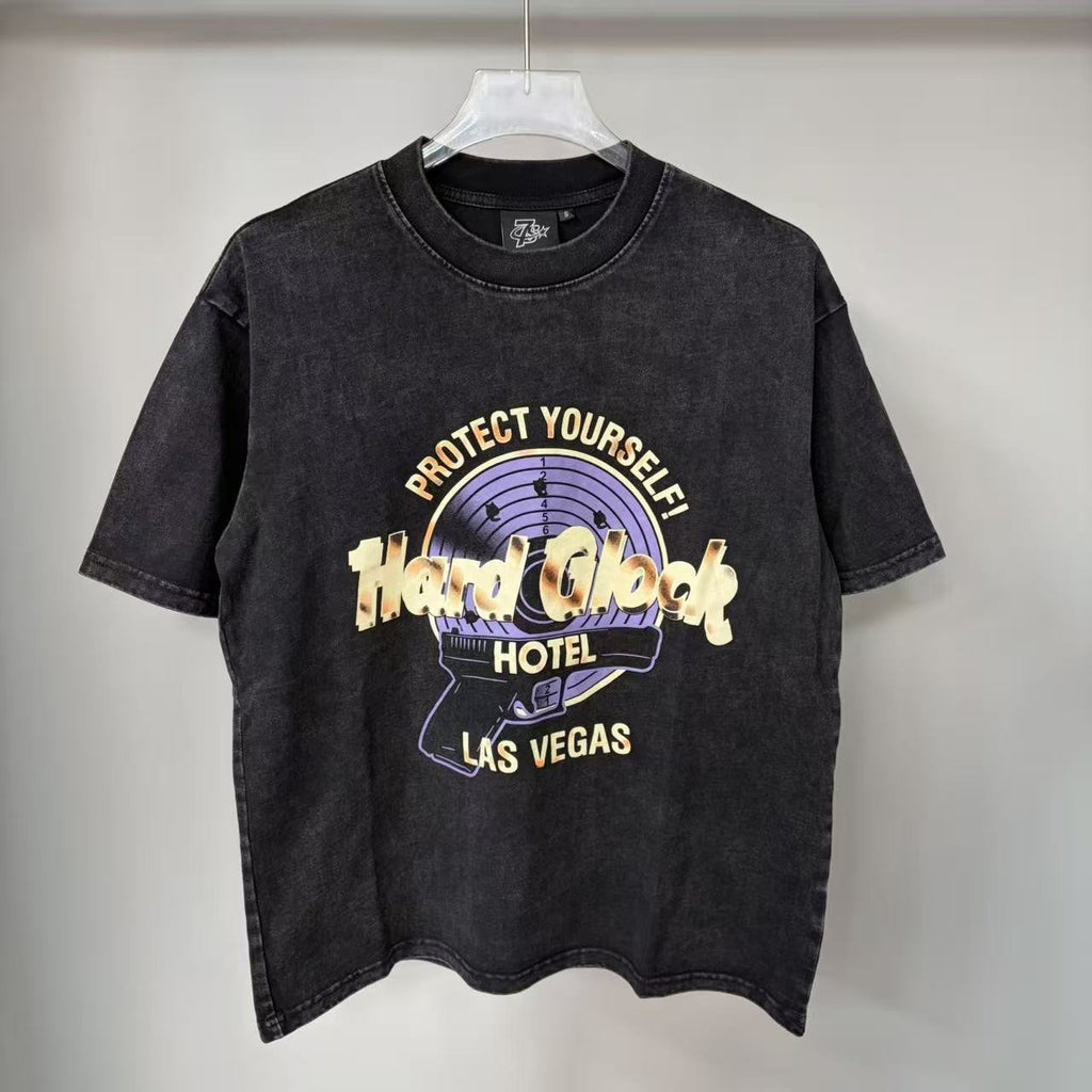 TRIPLE SEVENS Hard Glock Hotel Las Vegas Washed Graphic T-Shirt — hero