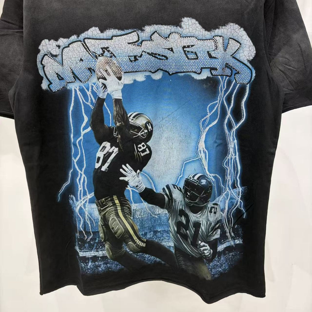 MAJESTIK Football Graphic T-Shirt — detail