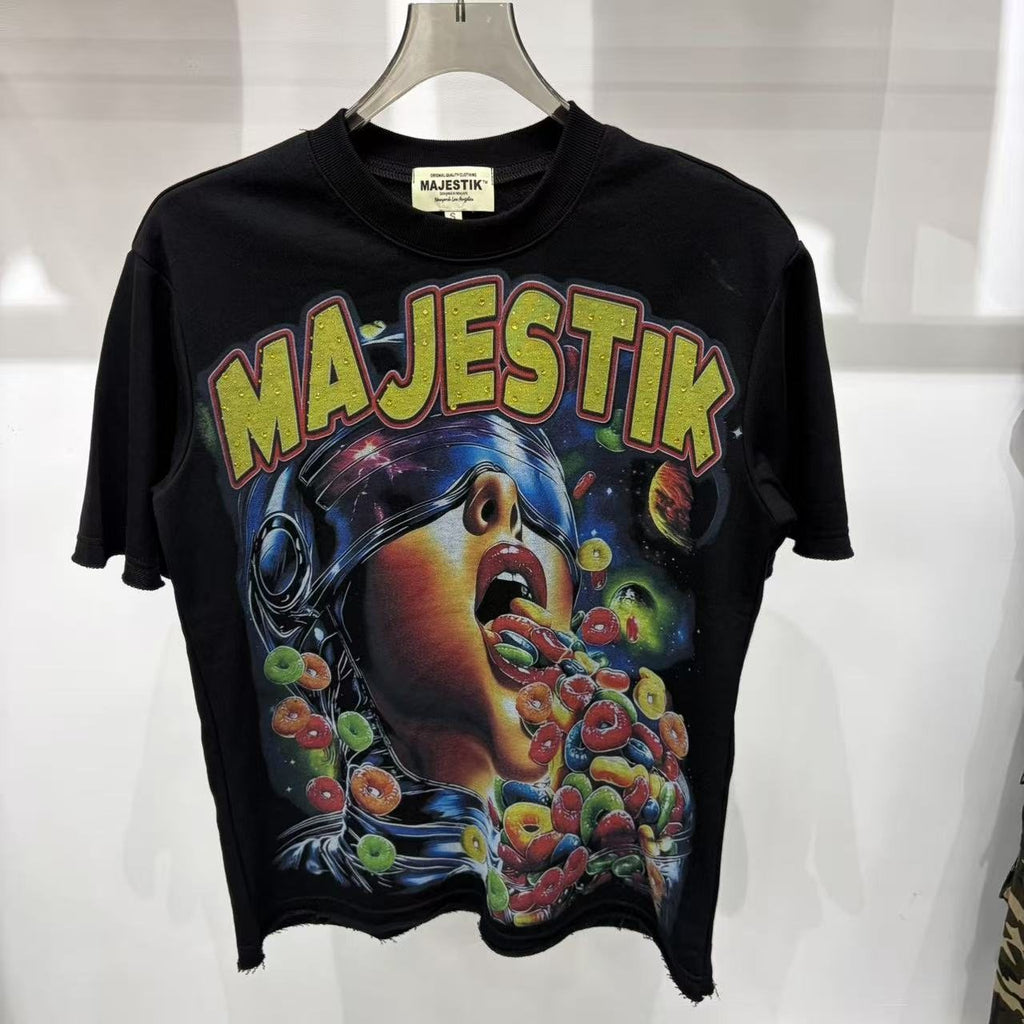 MAJESTIK Astronaut Candy Graphic T-Shirt — front