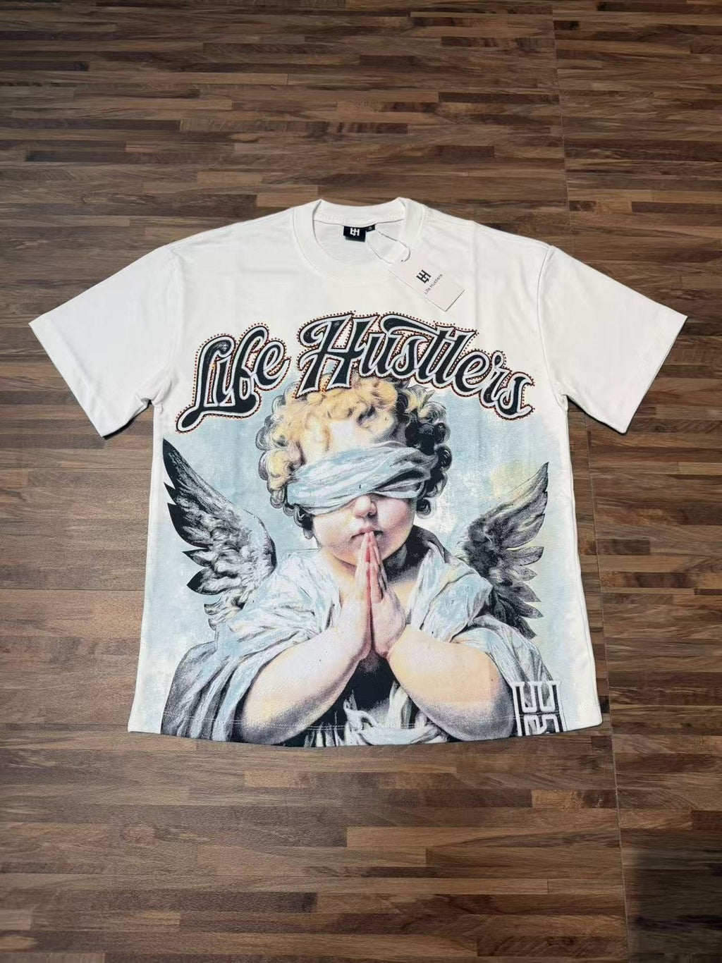 Life Hustlere Angel H-Back Graphic T-Shirt — front