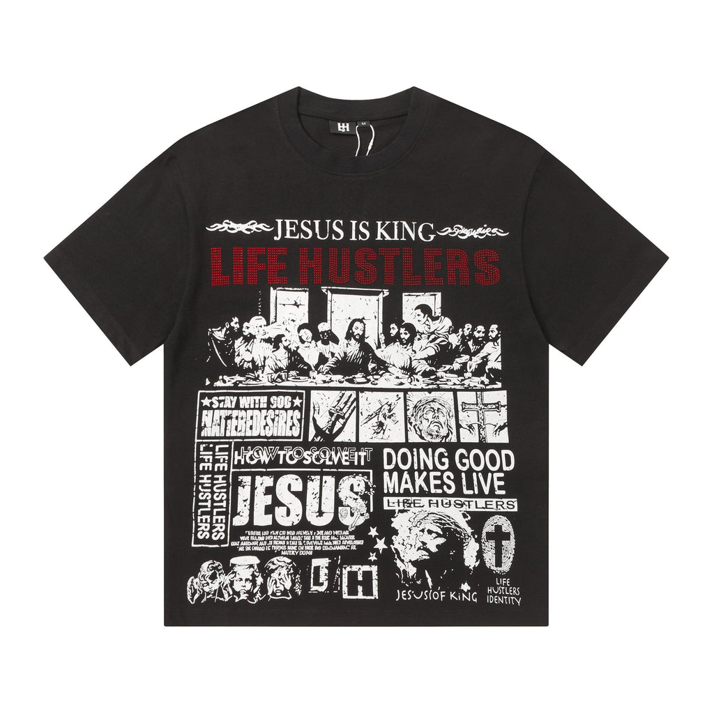 Life Hustlere Jesus Is King Graphic Short-Sleeve T-Shirt — hero