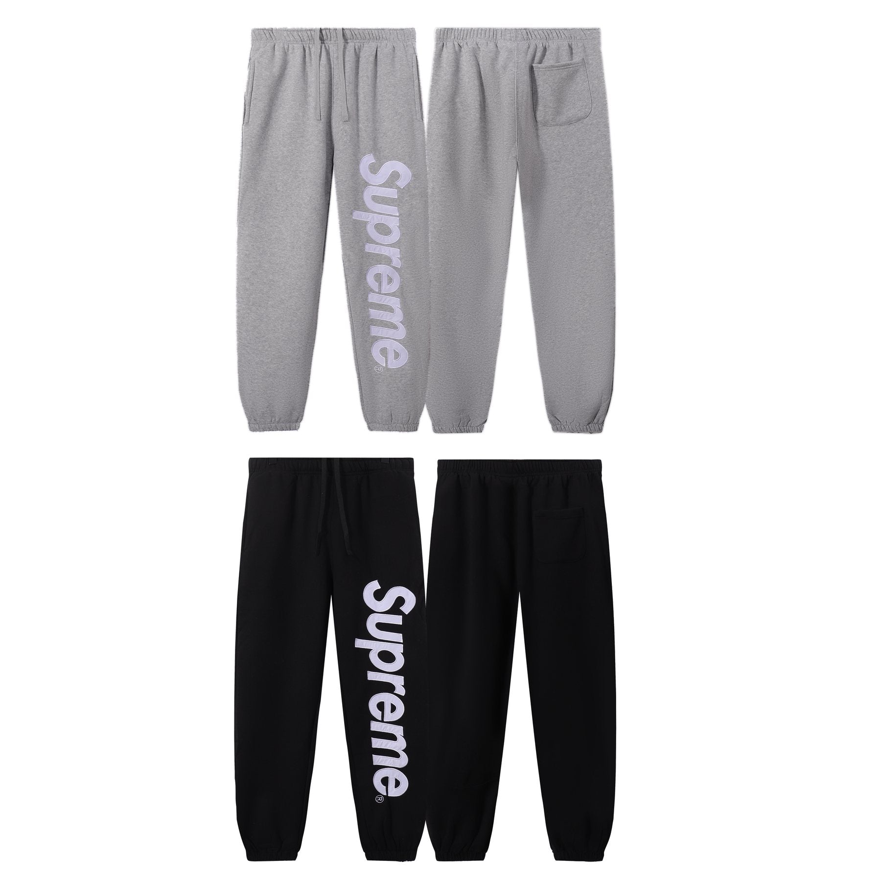 Supreme Vertical Leg Graphic Jogger Pants — comparison