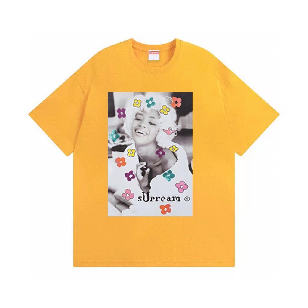 Supreme Naomi Portrait Floral Graphic T-Shirt — front