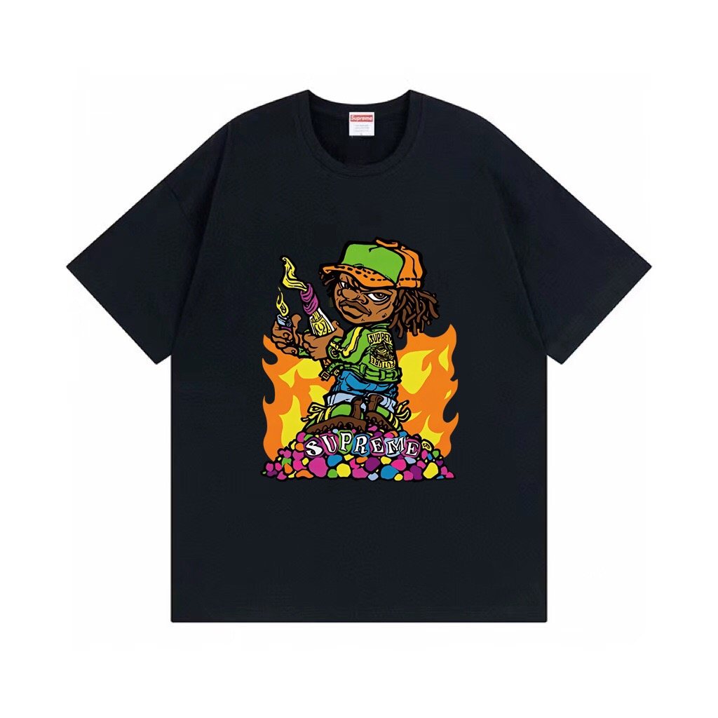 Supreme Molotov Kid Flame Graphic T-Shirt — hero