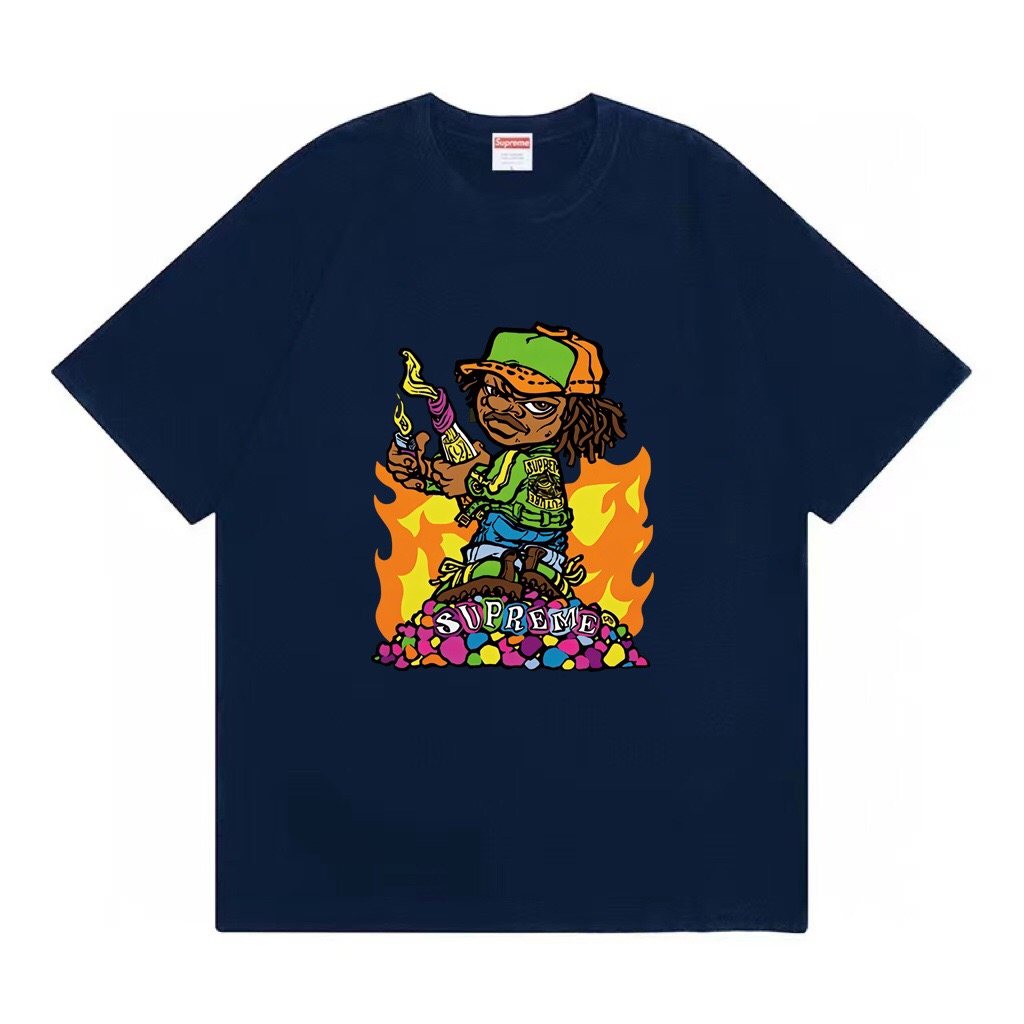 Supreme Molotov Kid Flame Graphic T-Shirt — front