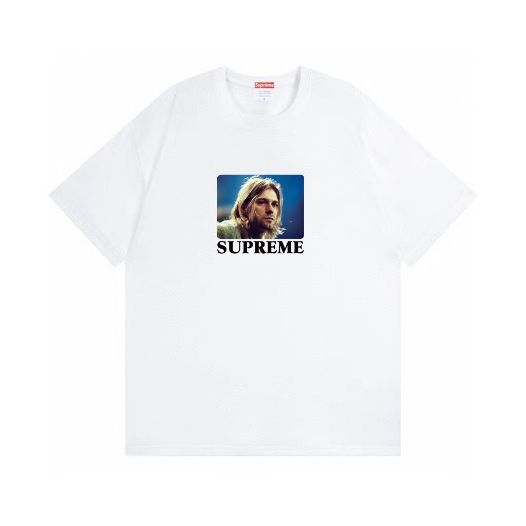 Supreme Kurt Cobain Portrait Graphic T-Shirt — front