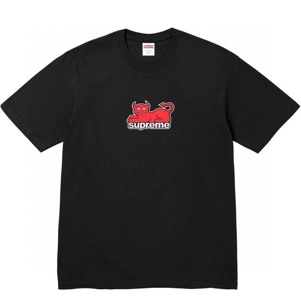 Supreme Devil Cat Graphic Short-Sleeve T-Shirt — hero