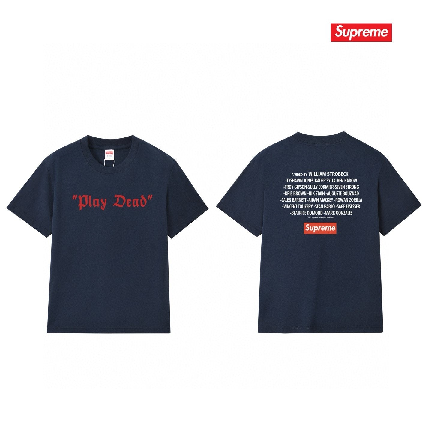 Supreme Play Dead Graphic Short-Sleeve T-Shirt — comparison