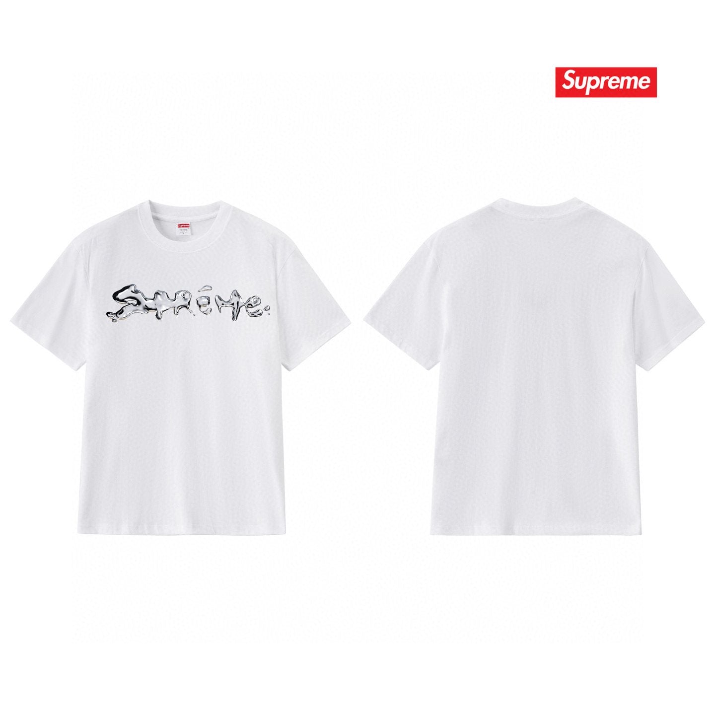 Supreme Chrome Wordmark Short-Sleeve T-Shirt — back
