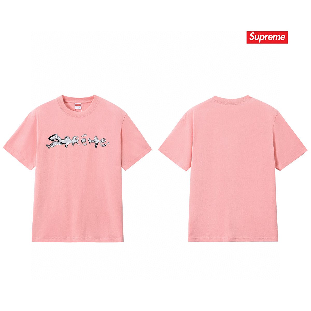 Supreme Chrome Wordmark Short-Sleeve T-Shirt — front