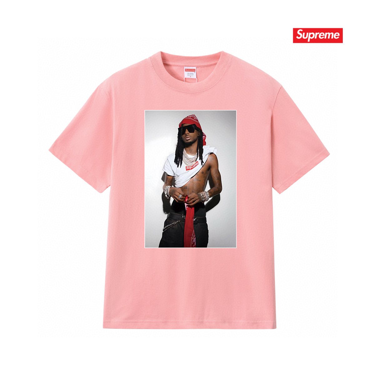 Supreme Playbi Caarti Portrait Graphic T-Shirt — front