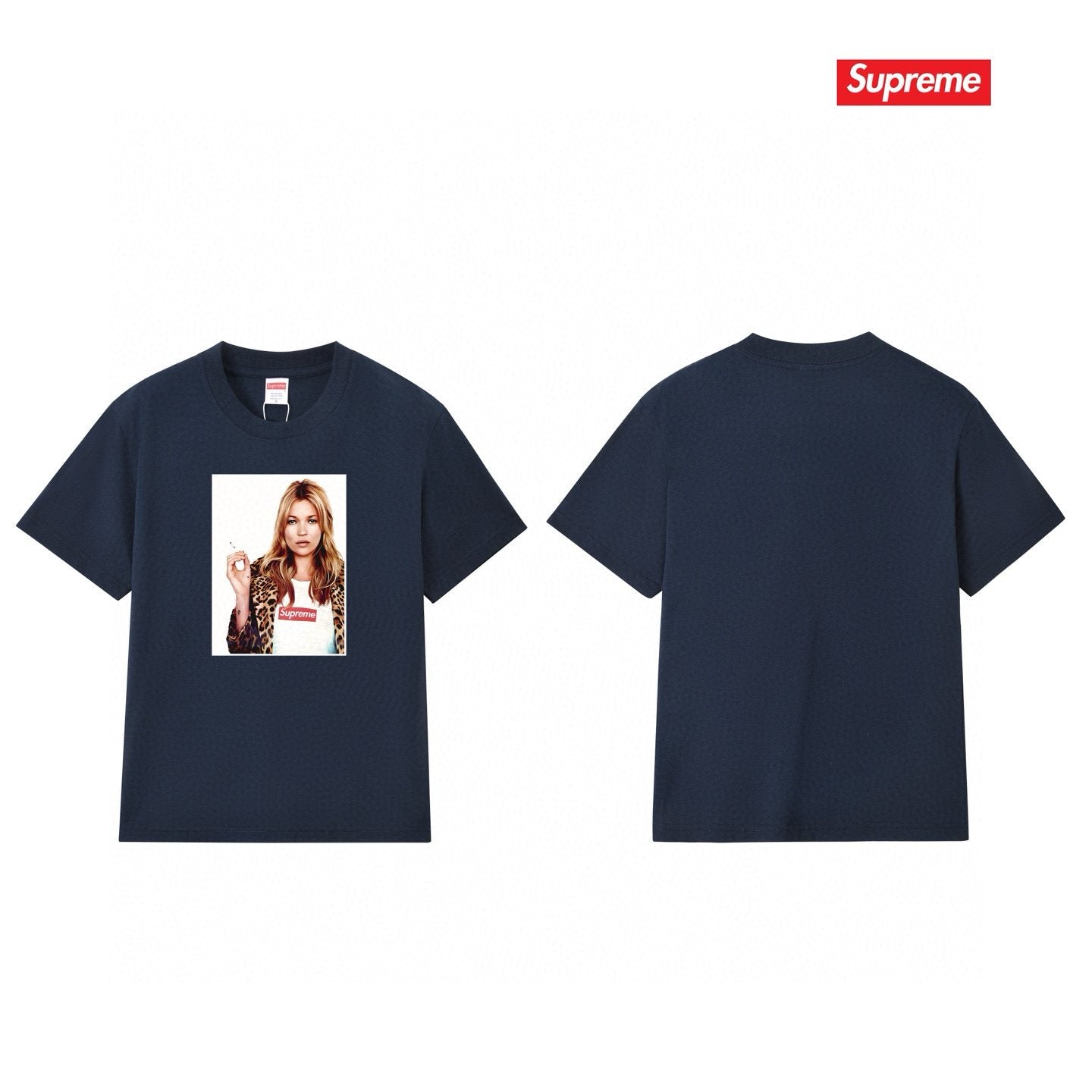 Supreme Kate Moss Portrait Graphic T-Shirt — back