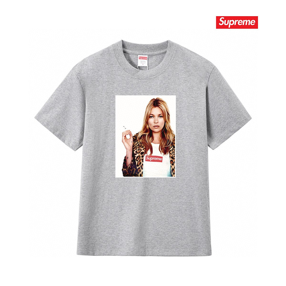 Supreme Kate Moss Portrait Graphic T-Shirt — front