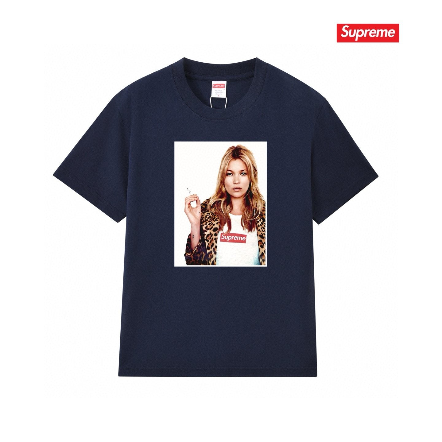 Supreme Kate Moss Portrait Graphic T-Shirt — front