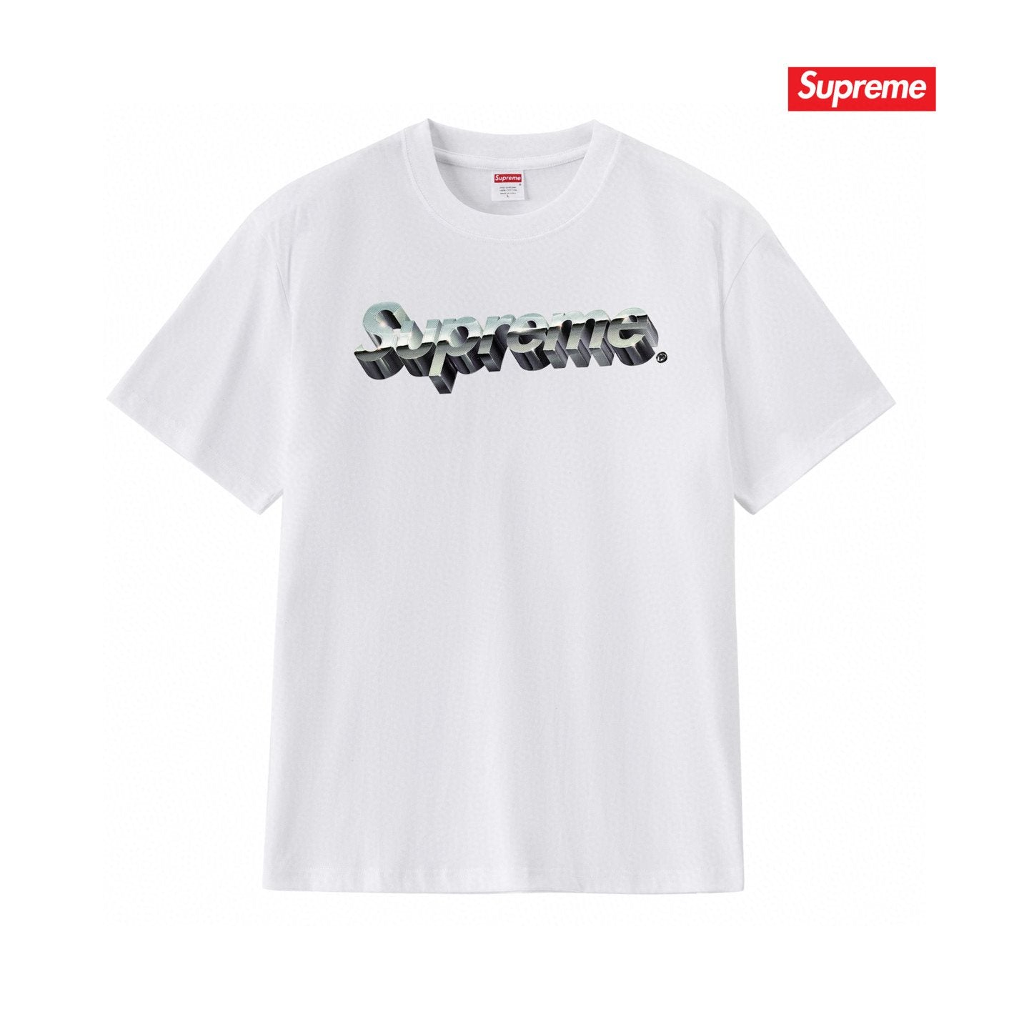 Supreme Metallic Wordmark Graphic T-Shirt — front