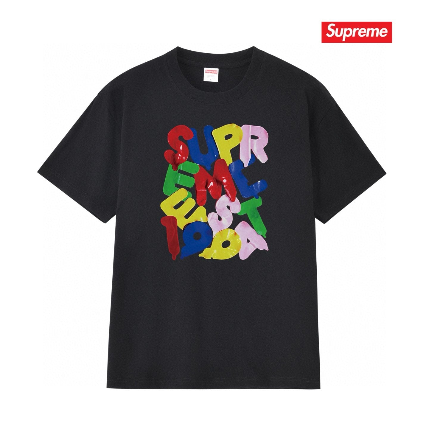 Supreme Colorful Letter Graphic T-Shirt — front