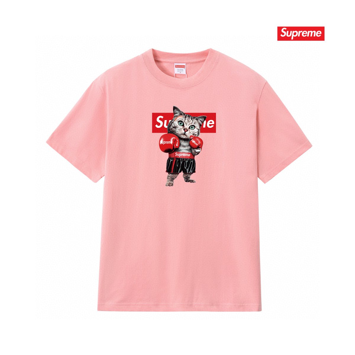 Supreme Boxing Cat Graphic T-Shirt — front