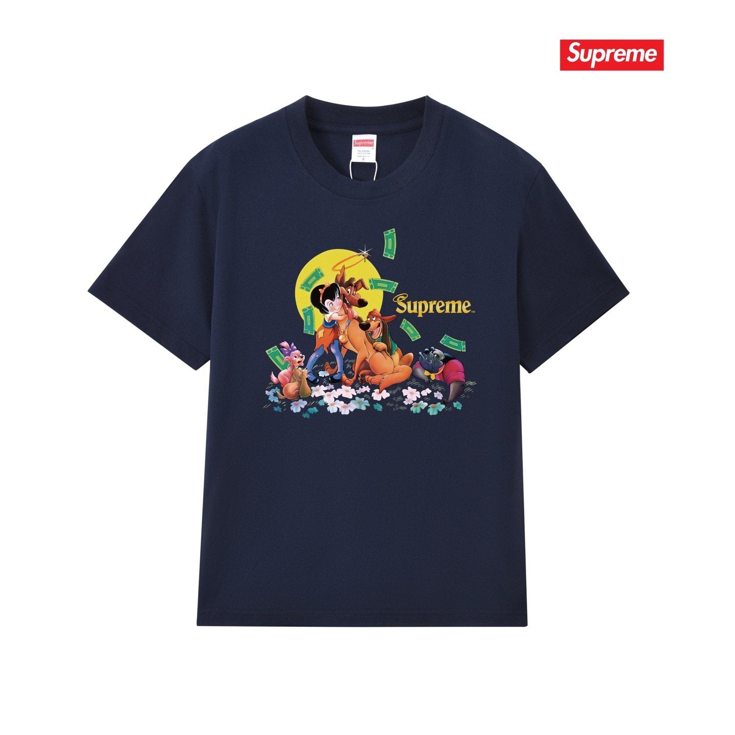 Supreme All Dogs Go To Heaven Dog Graphic T-Shirt — front
