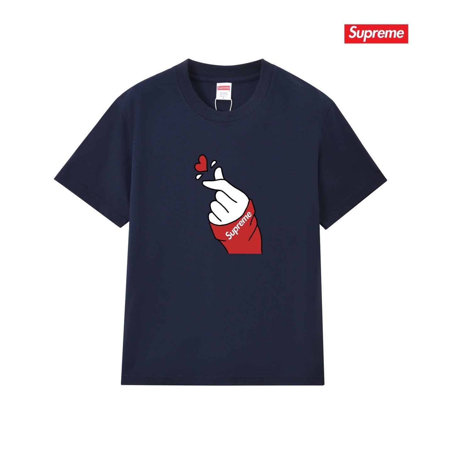 Supreme Finger Heart Graphic T-Shirt — front
