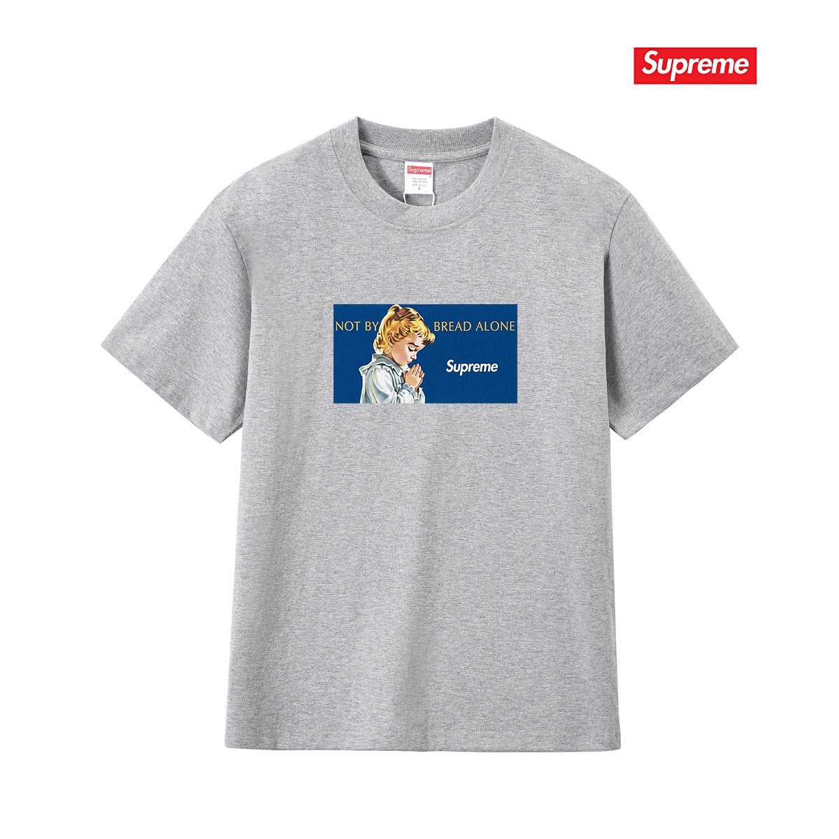 Supreme Blue Rectangle Graphic T-Shirt — front