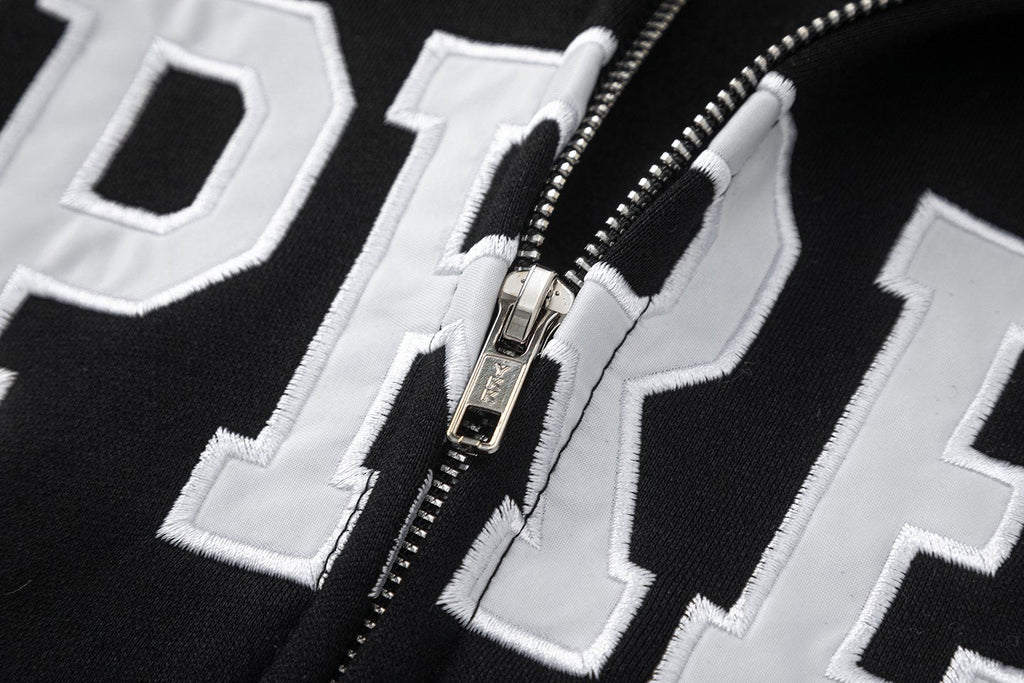 Supreme Front Appliqué Zip Hoodie — detail