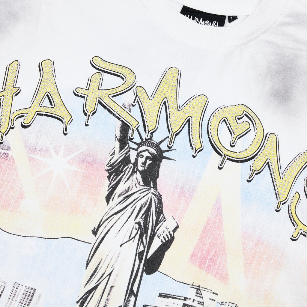 HARMONY Liberty Harbor Tour Graphic T-Shirt — detail