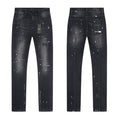 R+A Black Washed Distressed Skinny Jeans — hero
