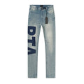 R+A Light Blue Lettered Jeans — hero