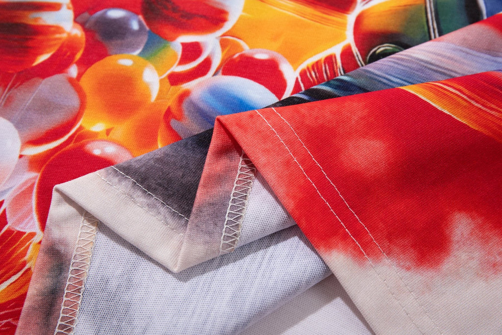 MAJESTIK Watercolor Allover Graphic T-Shirt — detail
