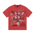 MIXED EMOTION Washed Red Front & Back Graphic T-Shirt — hero