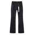 Purple Brand Black Coated Crinkle Bootcut Jeans — hero