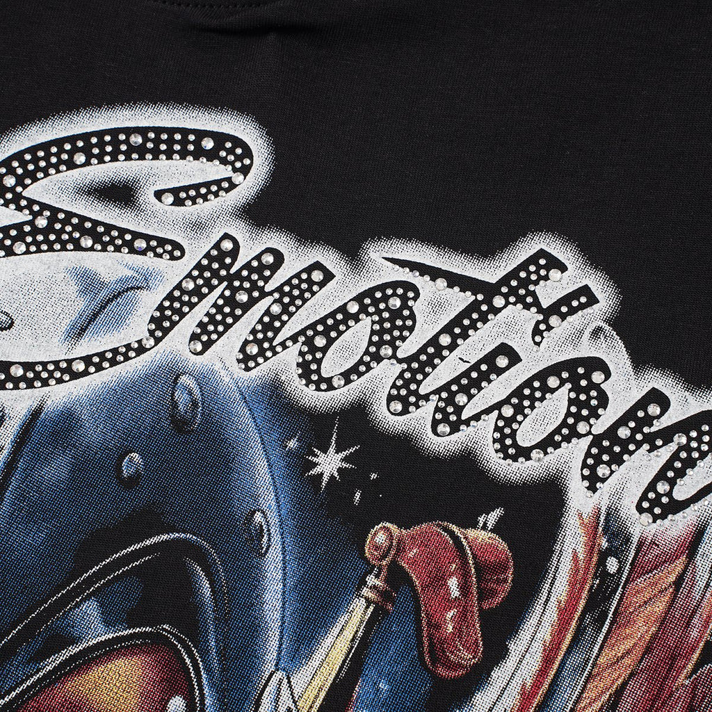 MIXED EMOTION Rhinestone Front Graphic T-Shirt — detail