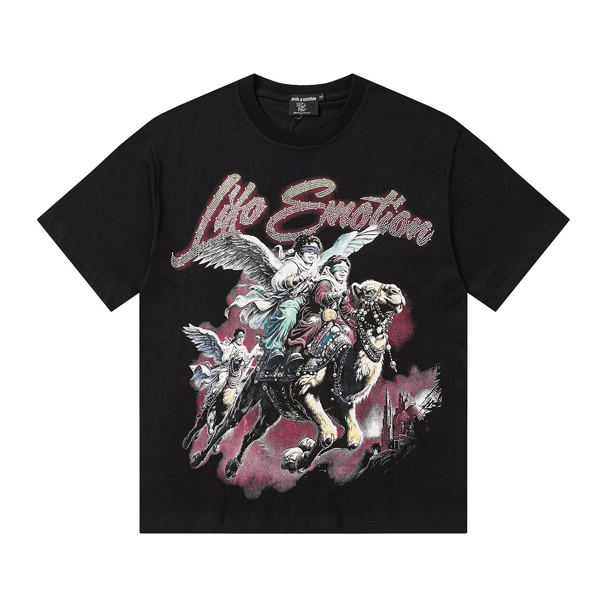 MIXED EMOTION Rhinestone Graphic Short-Sleeve T-Shirt — hero