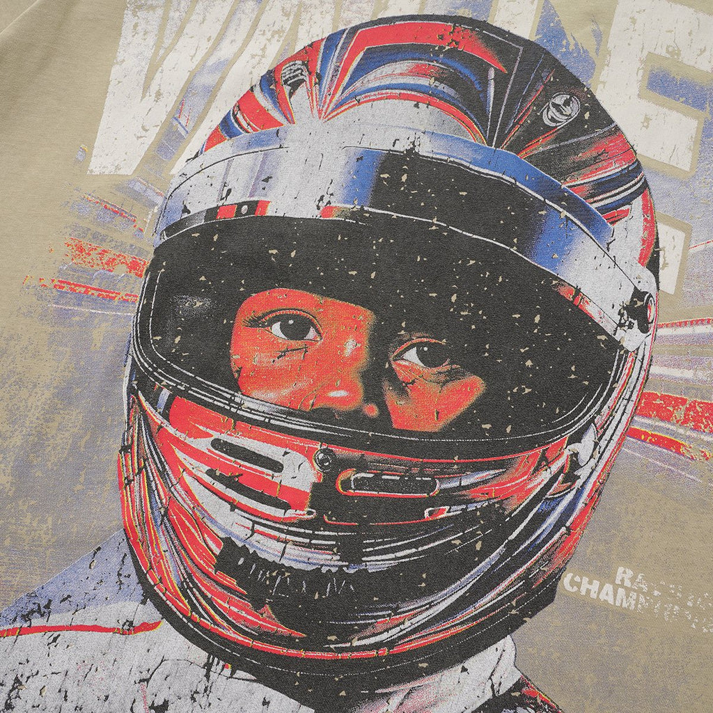 VALLEY Speedway 888 Racing Helmet Graphic T-Shirt — detail