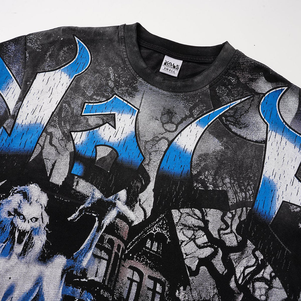 VALE USA Haunted House Ghost Graphic T-Shirt — detail