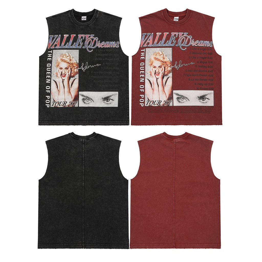 VALLEY Dreams Graphic Sleeveless T-Shirt — comparison