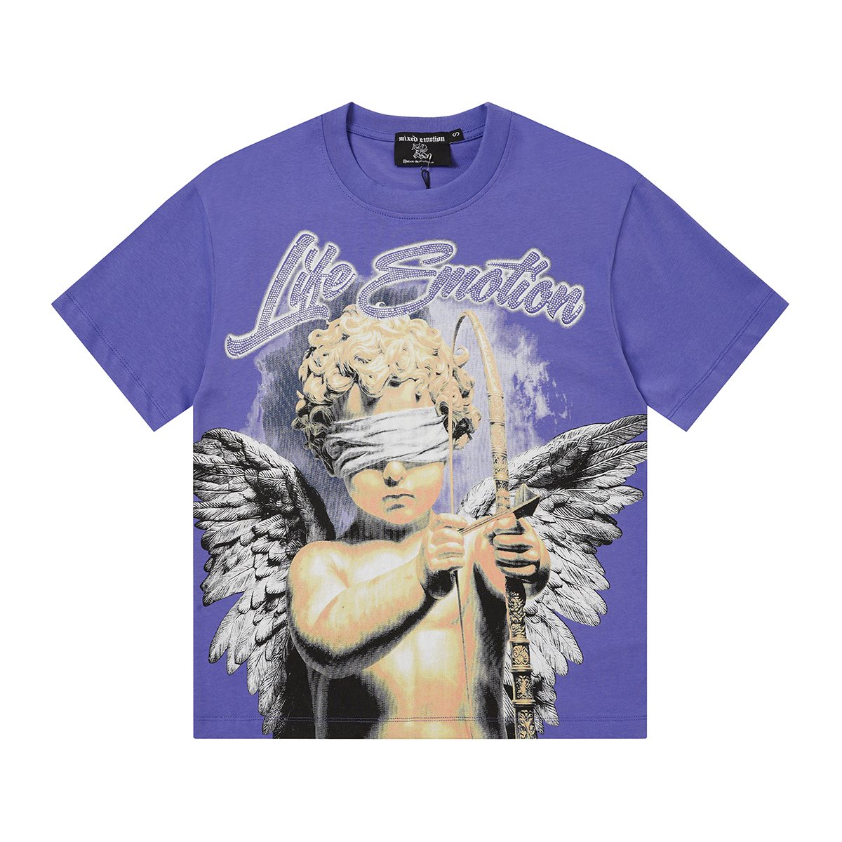 MIXED EMOTION Angel Graphic Short-Sleeve T-Shirt — front