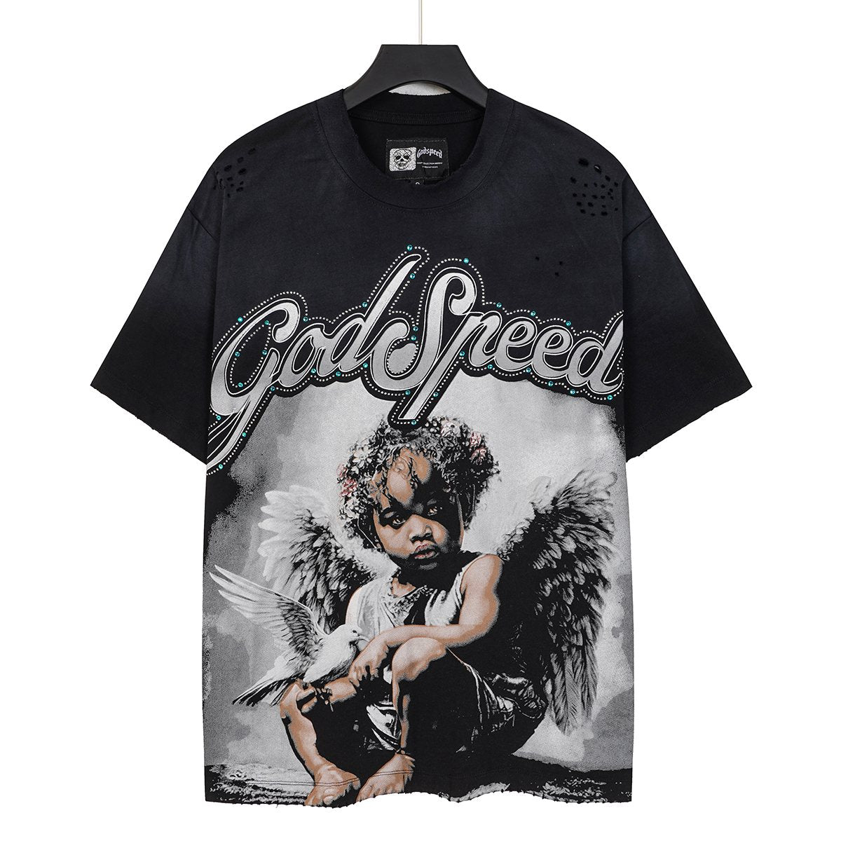 Godspeed Distressed Washed Graphic T-Shirt — hero