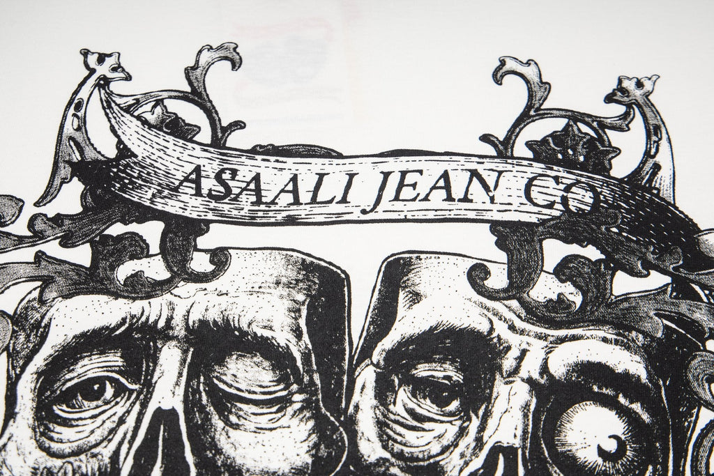 ASAALL White Graphic Sleeveless T-Shirt — detail