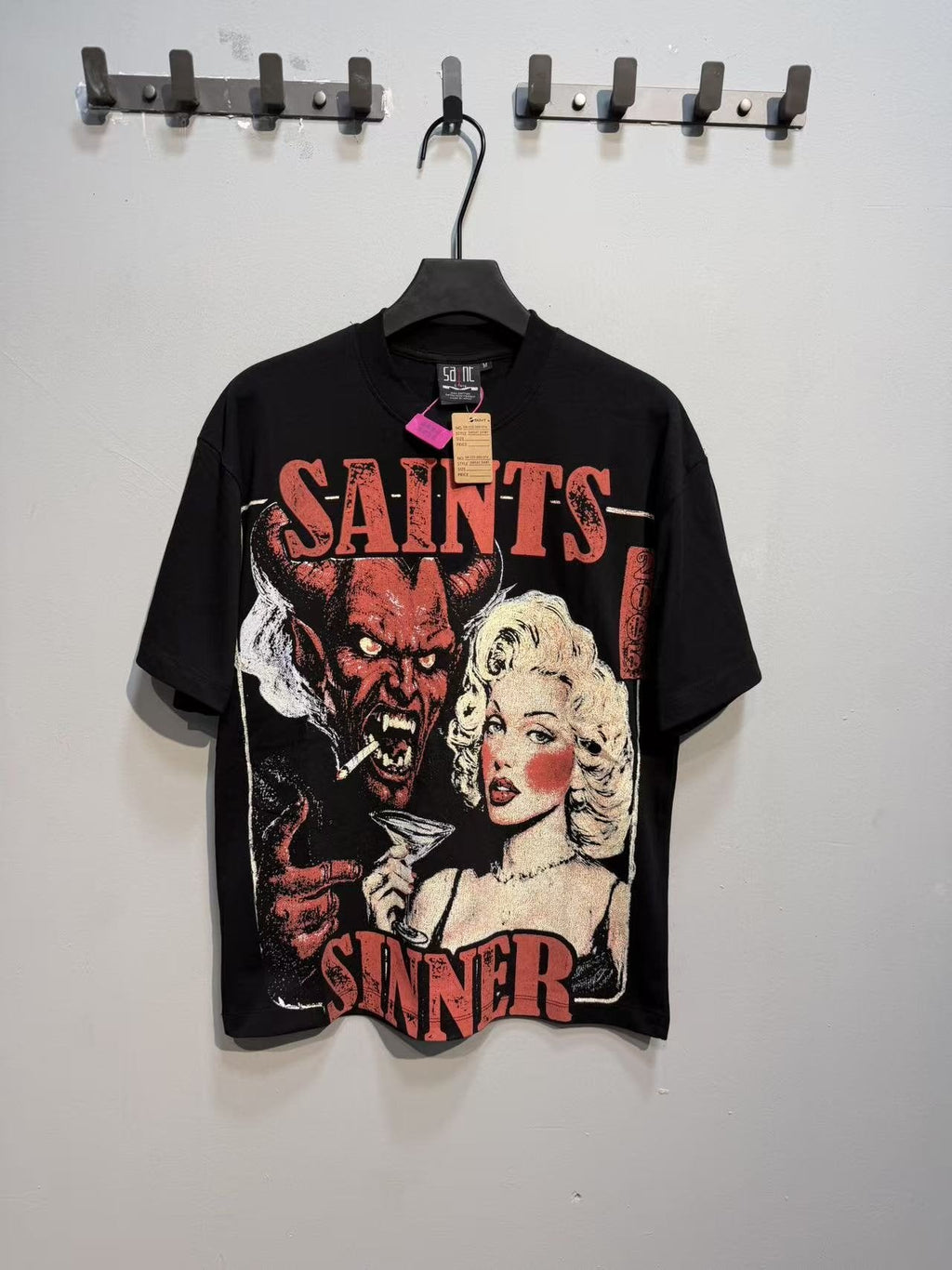 SAINT Front and Back Graphic Short-Sleeve T-Shirt — front