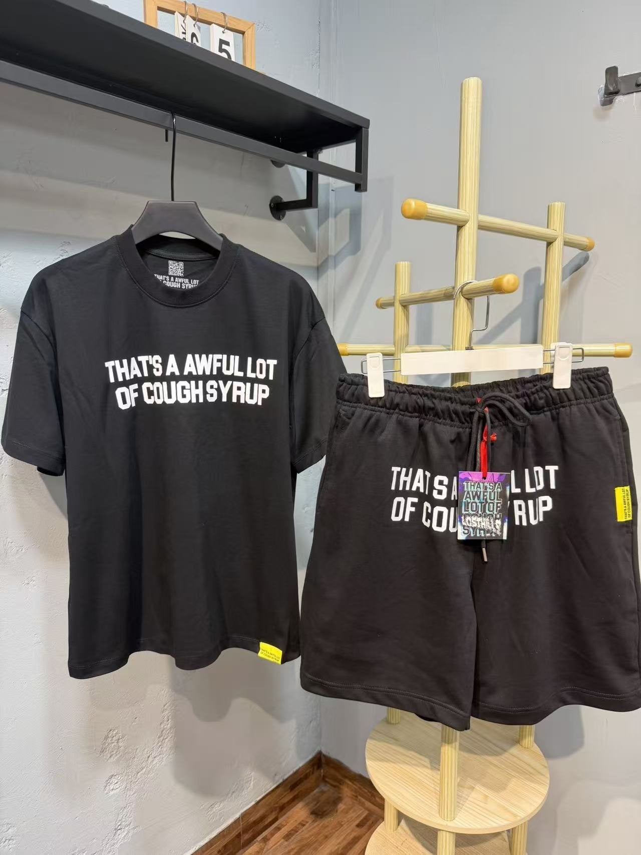 THAT'S A AWFUL LOT OF COUGH SYRUP Graphic Short-Sleeve Set — hero