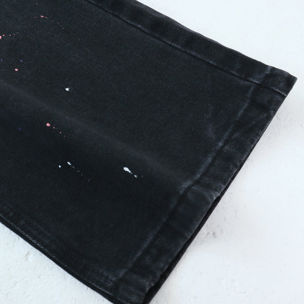 Valley Dreams Lives Forever Paint-Splatter Jeans — detail