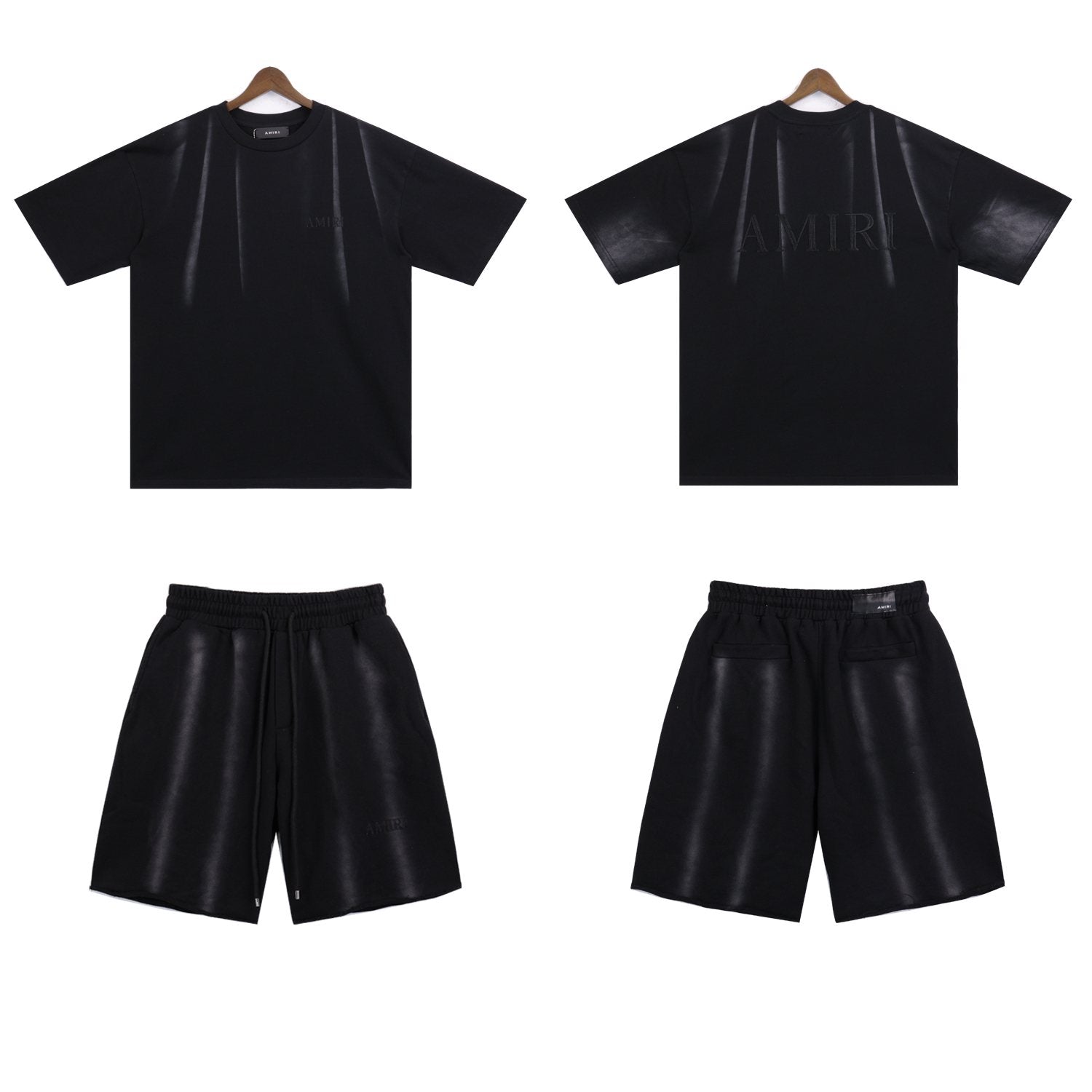 AMIRI Washed Embroidered T-Shirt & Shorts Set — hero