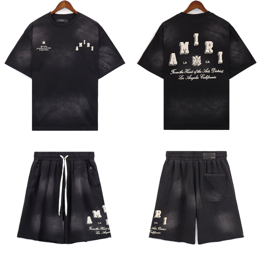 AMIRI Washed Graphic T-Shirt & Shorts Set — hero