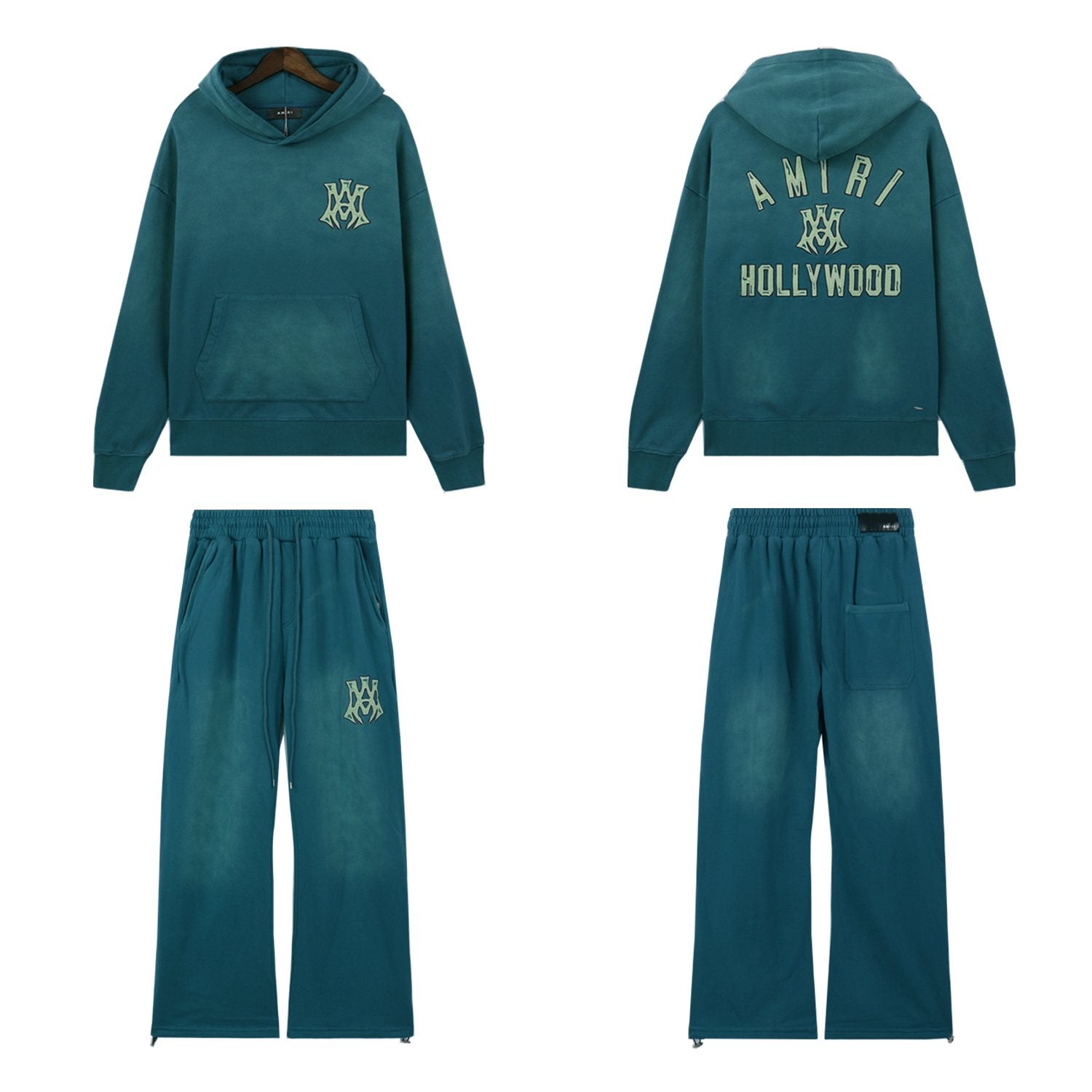 AMIRI Graphic Hoodie & Sweatpants Matching Set — front