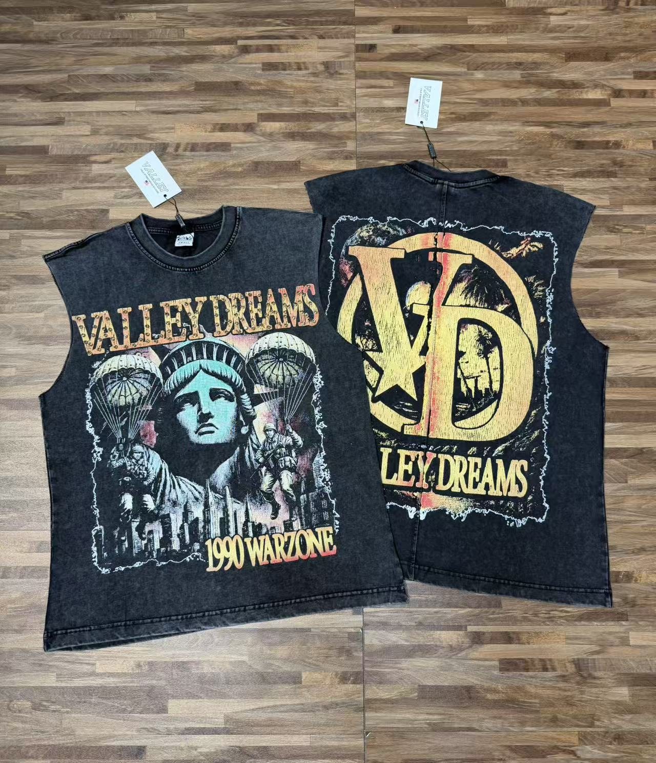 SAINT Valleydreams Graphic Sleeveless T-Shirt — model