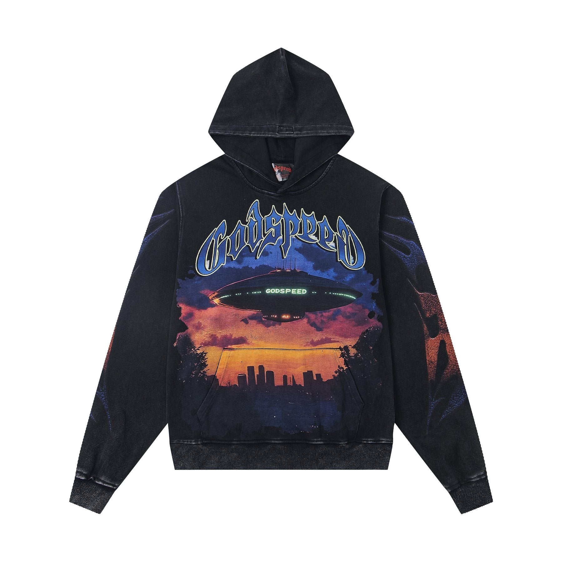 Godspeed UFO & Sun-Eye Graphic Hoodie — front