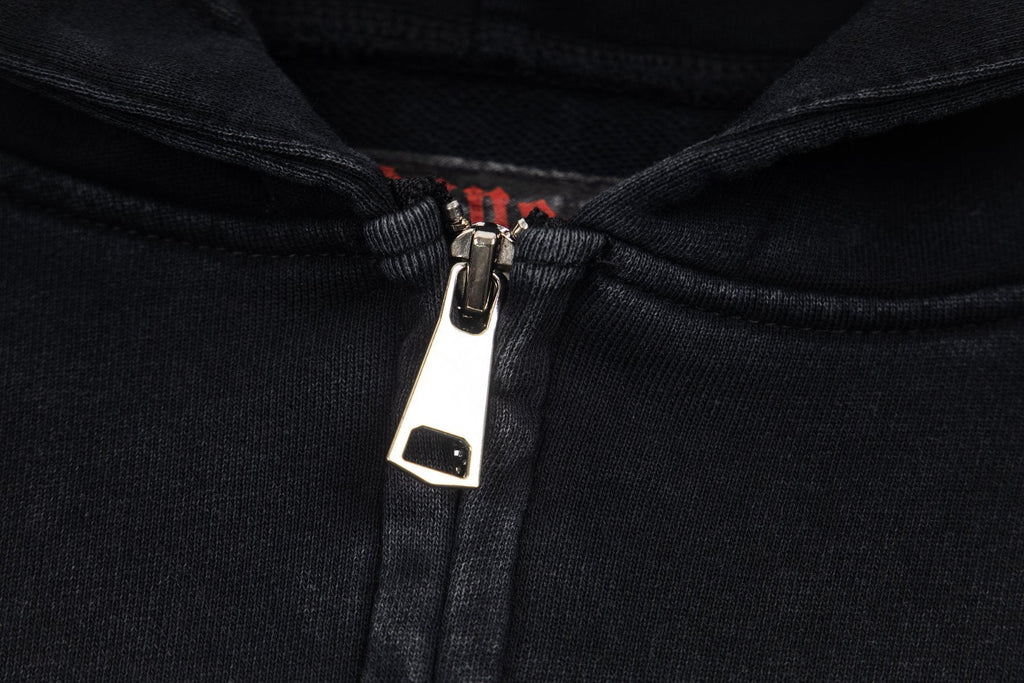 Godspeed Washed Gothic Graphic Full-Zip Hoodie — detail