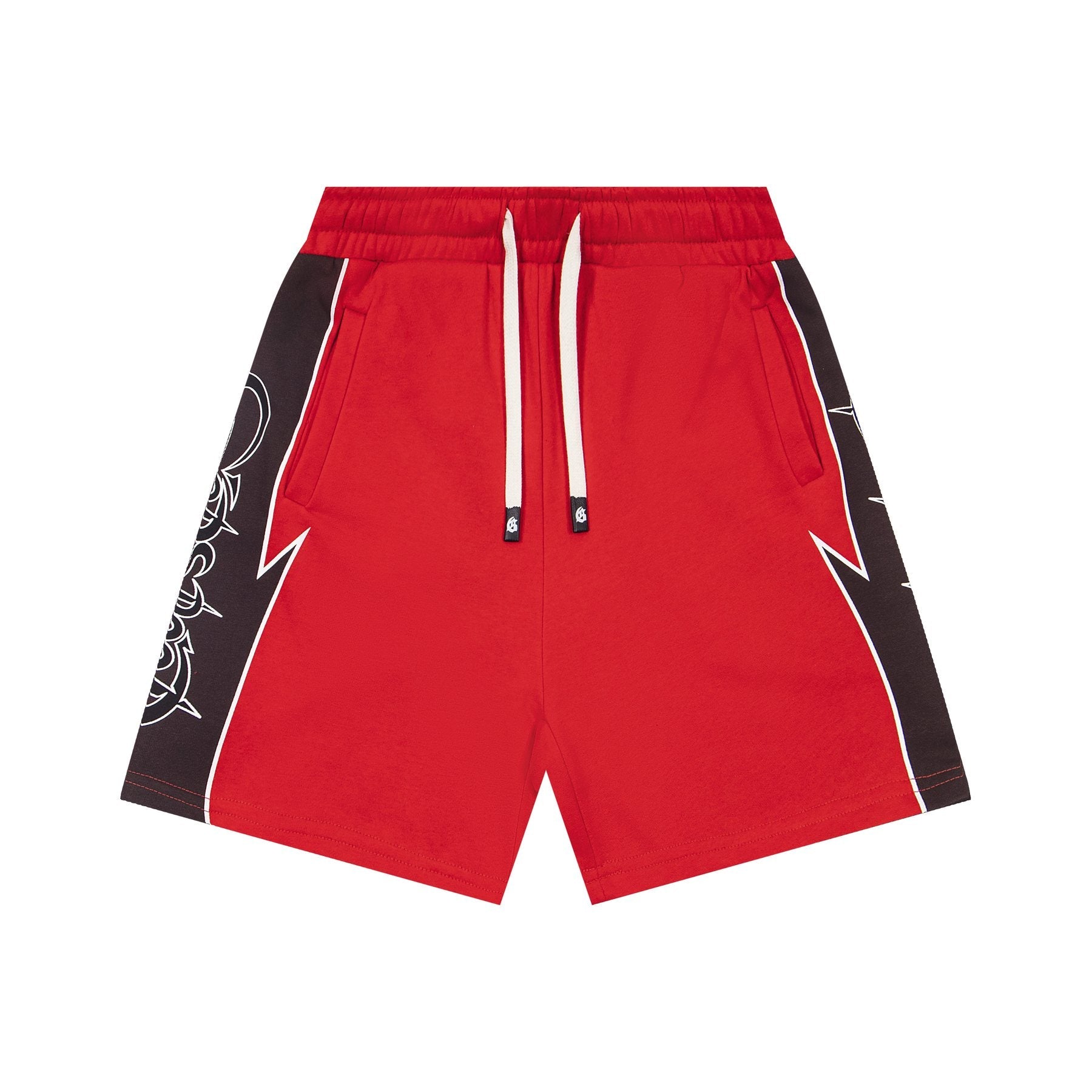 Godspeed Printed Side-Panel Drawstring Shorts — front